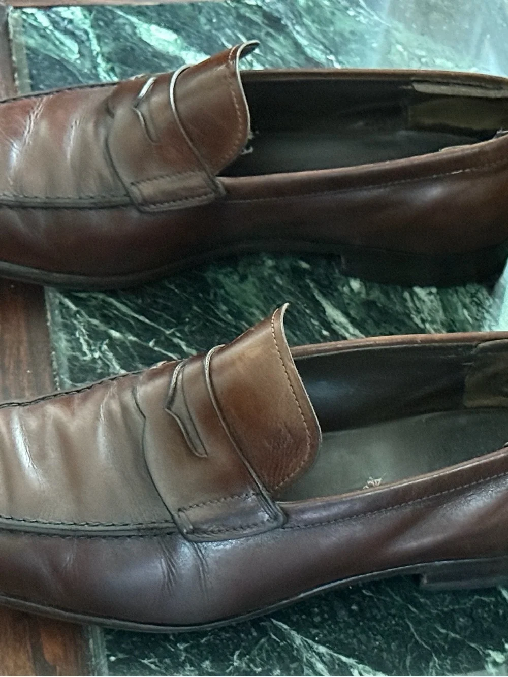 WEALTHY Allen Edmonds Brown Leather Penny Loafers